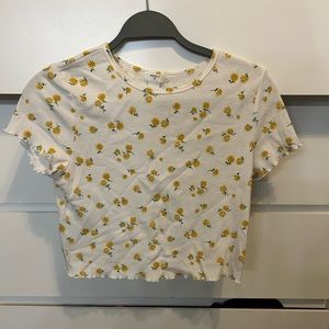 Flower pattern crop top